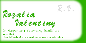 rozalia valentiny business card